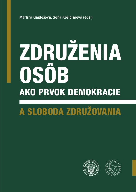 Čollák Jaroslav: Procesnoprávne aspekty obrany člena občianskeho združenia voči rozhodnutiam občianskeho združenia.
